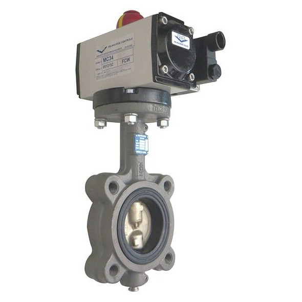 Milwaukee Valve Butterfly Valve,Dbl Acting,Cast Iron,3In CLA23E Milwaukee Valve Butterfly Valve,Dbl Acting,Cast Iron,3In CLA23E