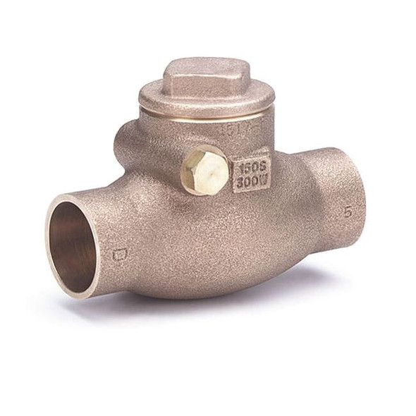 Swing Check Valve, 1509 Series, 3/4 in, Sweat x Sweat, Inline Swing, Bronze