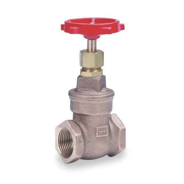 Milwaukee Valve Gate Valve,Class 150,1-1/2 In.,Bronze 1140 1 1/2