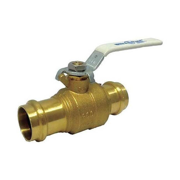 Milwaukee Valve Manual 2-Way Ball Valve,Press,Brass UPBA-480B -  34