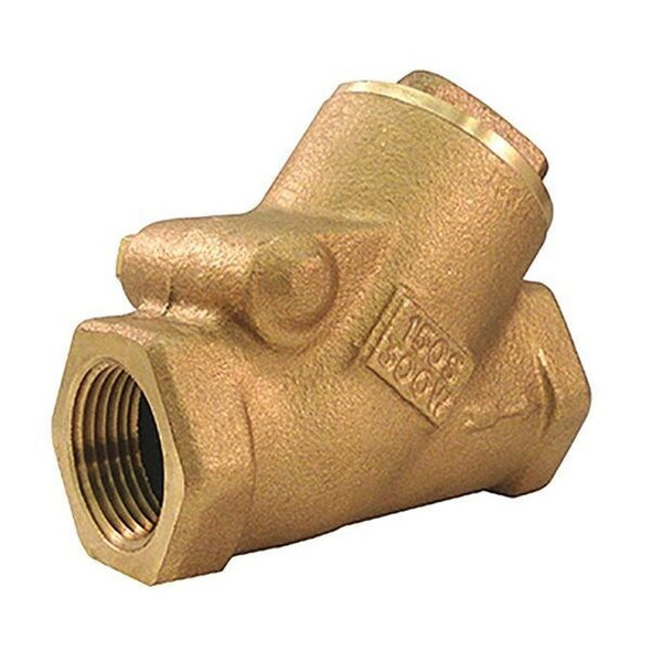 Milwaukee Valve 1-1/2" FNPT Bronze Swing Y Check Valve 515Y 1 1/2