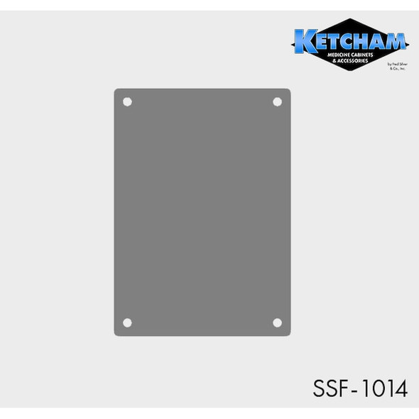 Ketcham 14" "H x 10" "W, Stainless steel, Washroom Mirror, Bright Annealed Stainless Steel SSF-1014
