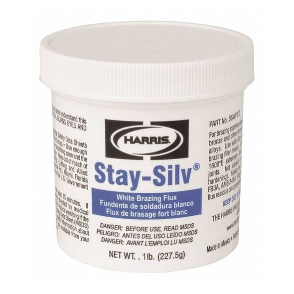 Soldering Flux, Stay-Silv White Brazing Flux, Paste, FB3-A AWS Class, 1 lb. Jar