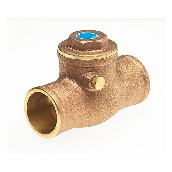 Milwaukee Valve 1" Solder Low Lead Brass Swing Check Valve UP0968000100
