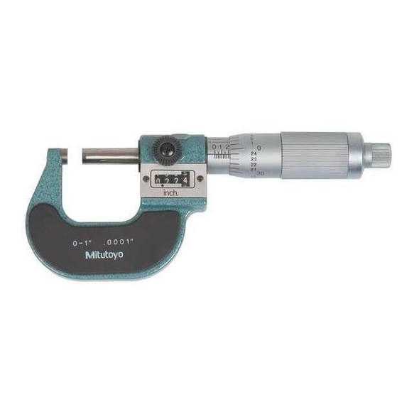 Mitutoyo Digit Mic,0 to 1,Friction,NIST,Case 193-211-CAL