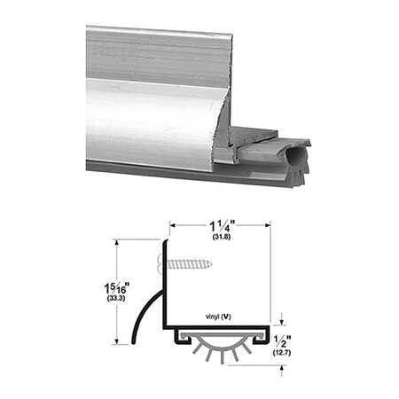 Pemko Door Shoe,Unfinished,1-1/4" W,36" L 210AV36