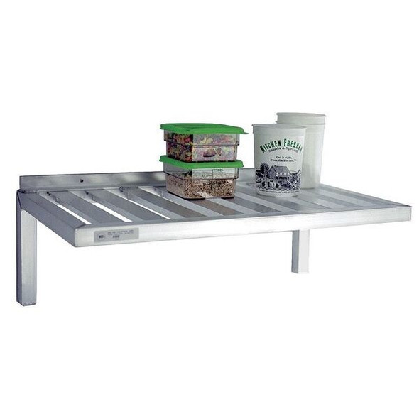 New Age Industrial Aluminum Wall Shelf, 20"D x 60"W x 13-1/2"H, Silver 1123