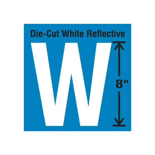 Stranco Letter Label, Vinyl, 8 in H, 4-3/4 in W DWR-SINGLE-8-W