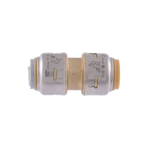 Sharkbite Strt, Brass, Push-Fit 1/2 in, 1/2 in UR4008