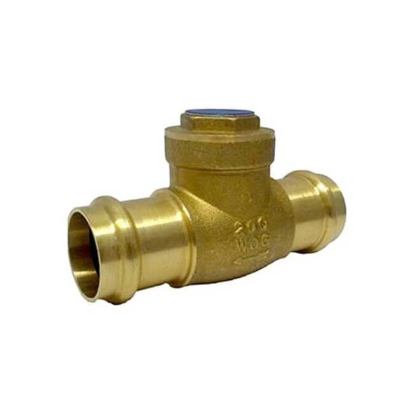 Swing Check Valve, UP969 Series, 1 1/4 in, Press x Press, Lead Free Brass