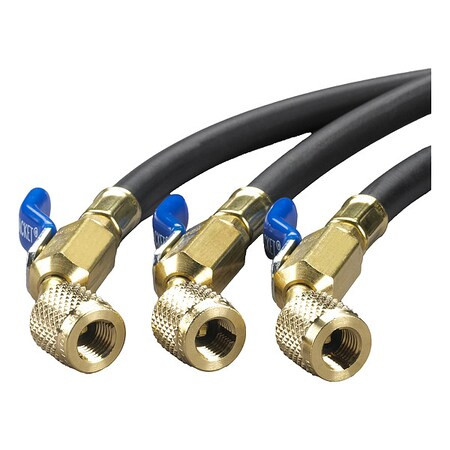 Yellow Jacket Hose, 5 ft L, Black, 800 psi, 3 Hoses 29805