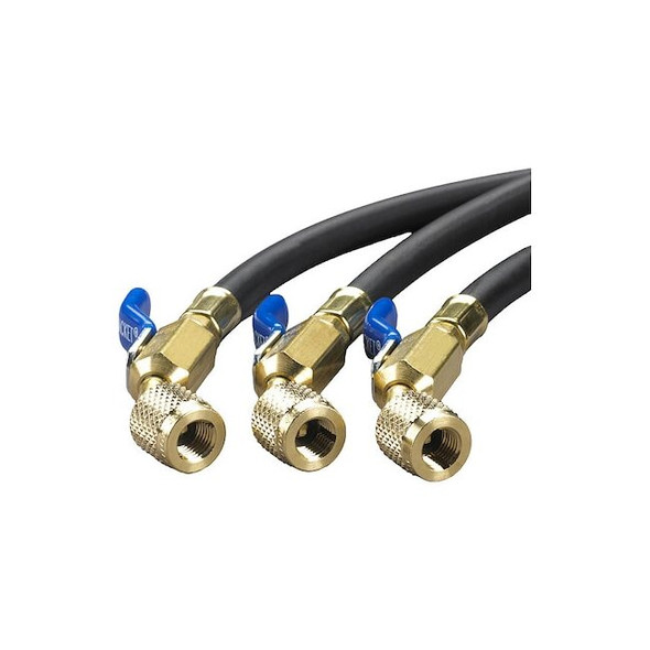 Yellow Jacket Hose, 5 ft L, Black, 800 psi, 3 Hoses 29805