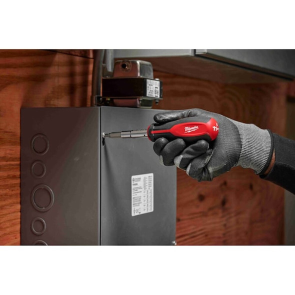Milwaukee Tool Multi-Bit Screwdriver,8 in L 48-22-2914