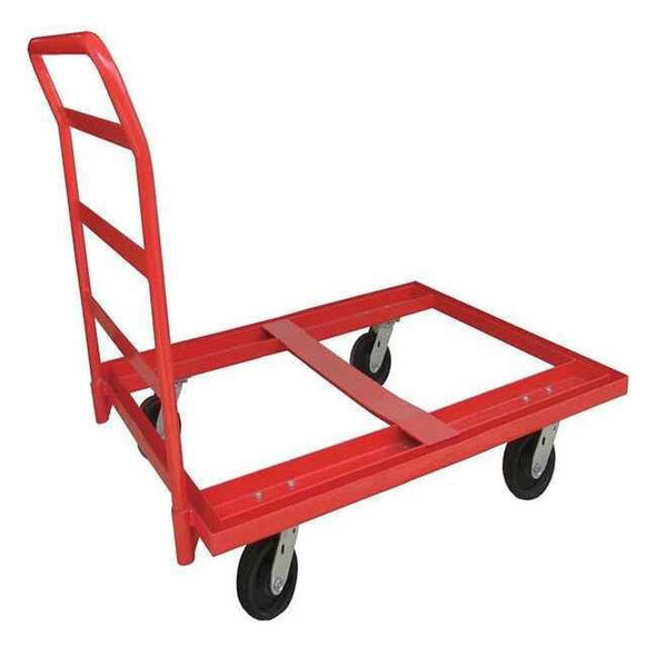 Manufacturer Varies PalletDolly,48in,48in,Red,Steel,3,600lb 48J087
