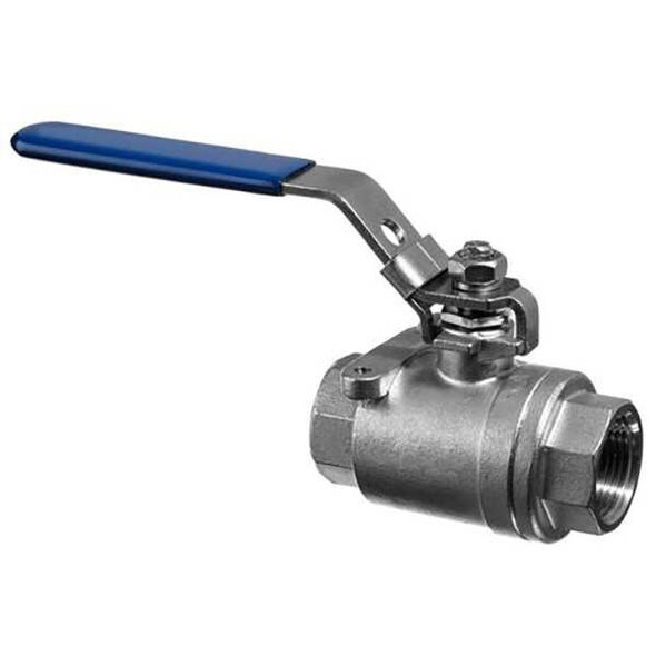 Usa Industrials Manual 2-Way Ball Valve,NPT,304 SS ZUSA-VLV-68