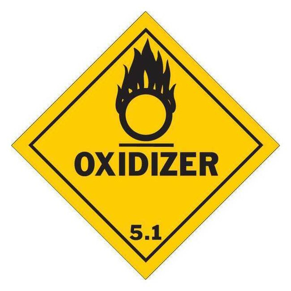 Brady Hazardous Warning Label,4inHx4inW,Vinyl, 121071 121071