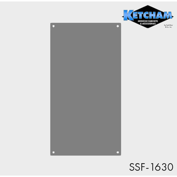 Ketcham 16" x 30" Stainless Steel Washroom Mirror SSF-1630