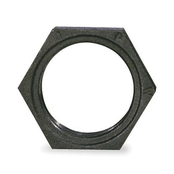 Hex Locknut Hex Locknut, 2" Pipe, FNPT, Malleable Iron, Class 150