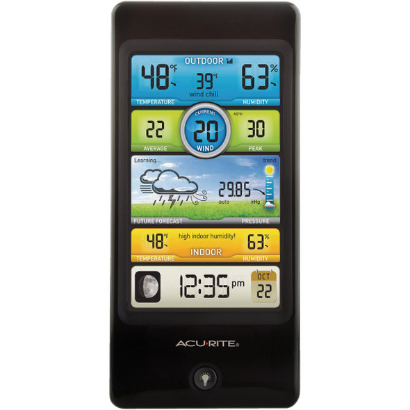 AcuRite Notos 3-in-1 Weather Station with Color Digital Display 01604A2