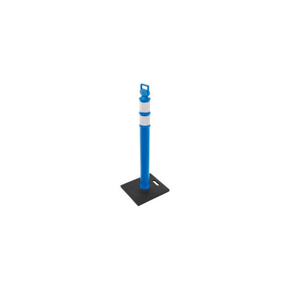 Global Industrial Reflective Delineator Post with Square Base 49""H Blue
