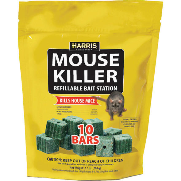 Harris Mouse Killer Refillable Mouse Bait Station (10-Refill) MBARS