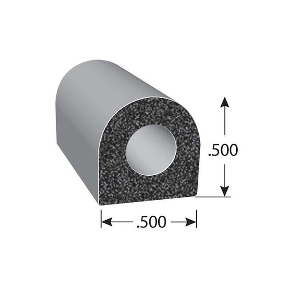 Fairchild Seal, EPDM Rubber, Black, 50 ft L RS1031-50