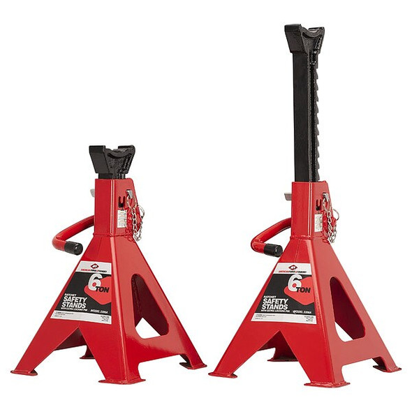 American Forge & Foundry Jack Stand,Heavy Duty,Ratchet,6 ton,PR 3306A American Forge & Foundry Jack Stand,Heavy Duty,Ratchet,6 ton,PR 3306A