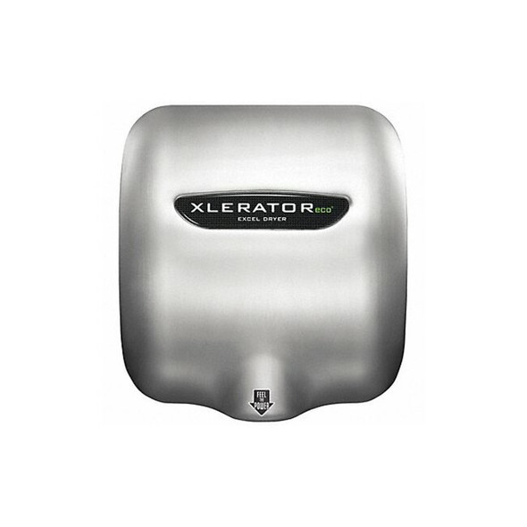 Automatic Hand Dryer, 12 sec Dry, 68 to 76, 208 to 277V AC, Silver, Brushed