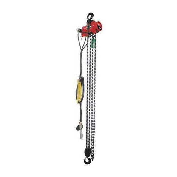 Dayton Air Chain Hoist,2000 lb.Cap.,10 ft.Lift 29XL88