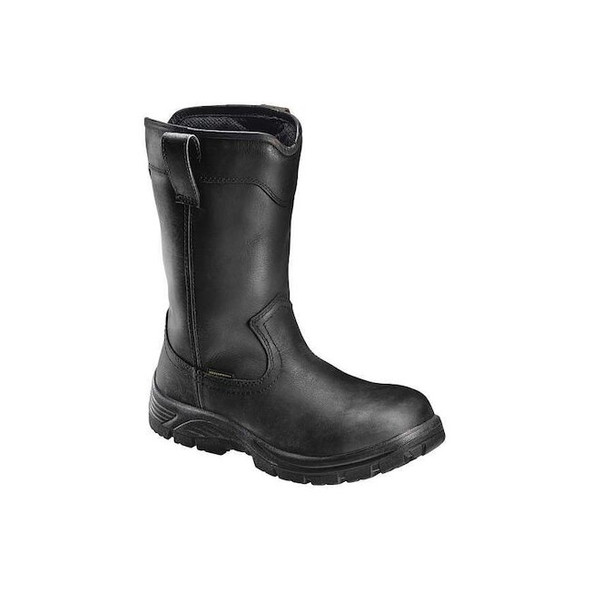 Men's Wellington Boot, 10 1/2, Composite Toe, 10 in H, Black, A7847
