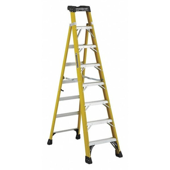 Louisville 8 ft Fiberglass Stepladder, 375 lb Capacity FXS1408HD