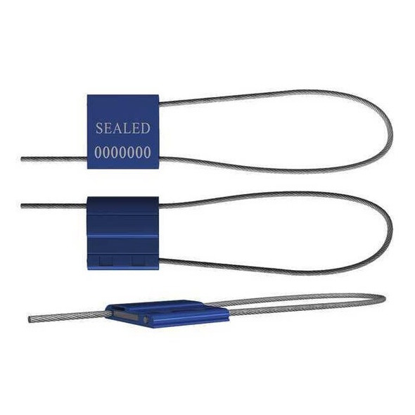 Universeal Cable Seal 12" x 1/16", Aluminum, Blue, Pk50 F150M-2 BLUE50