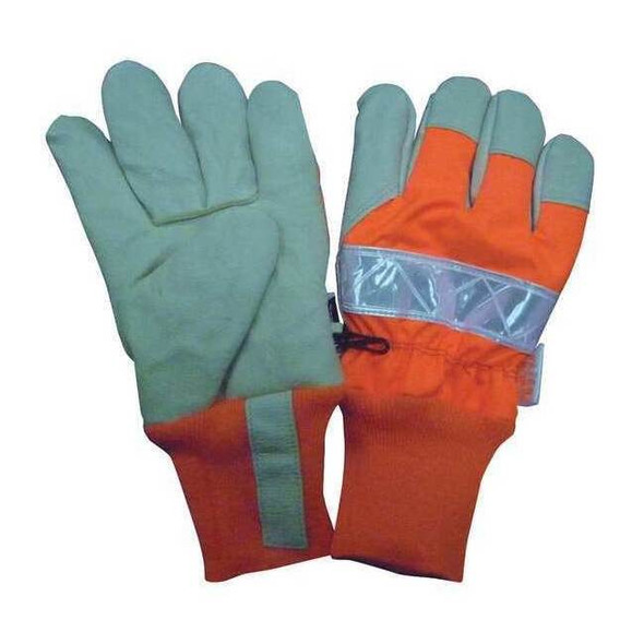 Condor Leather Gloves, Knit Wrist Cuff, Wing Thumb, Orange, 2XL, 1 PR 48WU03