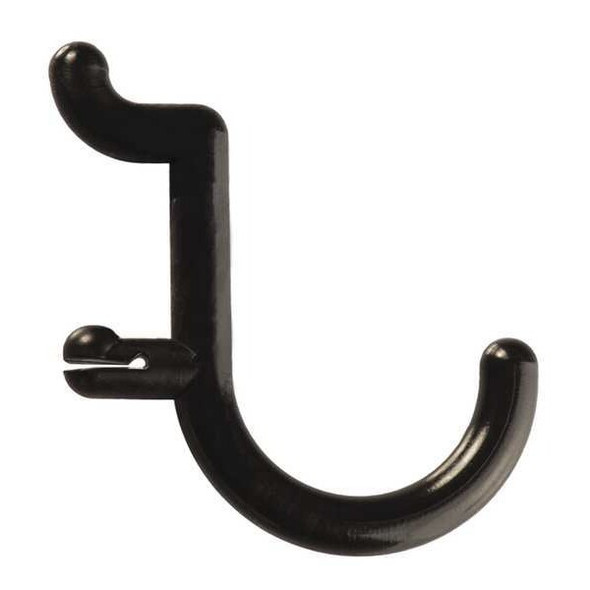 Functionaire Locking Pegboard Hooks,1 in.L,Blk,PK8 FH1-4