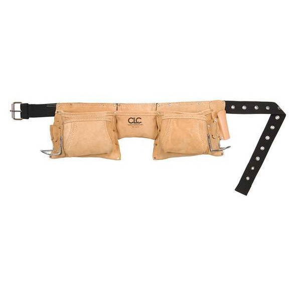 Clc Work Gear Tool Apron, Tool Belt, Tan, Leather, 12 Pockets 527X