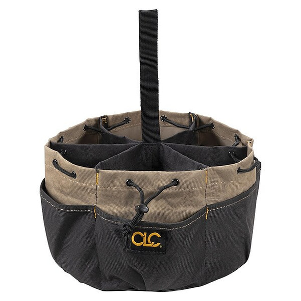 Clc Work Gear Bucket Bag, Black, Polyester, 18 Pockets 1148