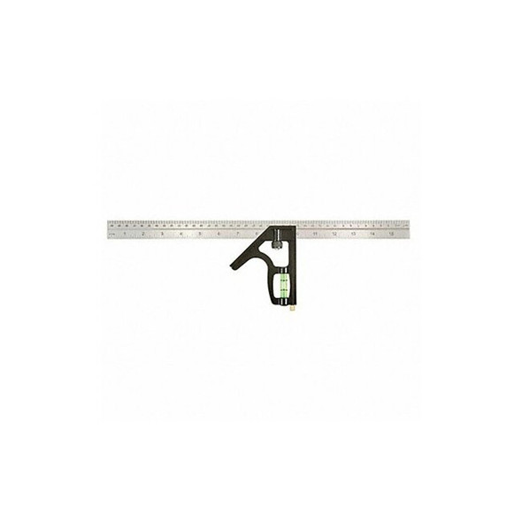 Johnson Level & Tool Combo Square,16 in. L,in/mm Graduations 420EM-S