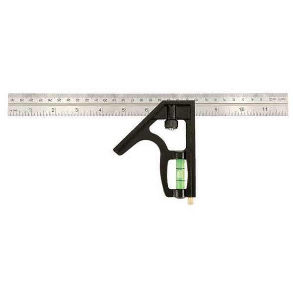 Johnson Level & Tool Combo Square,12 in. L,in/mm Graduations 400EM-S