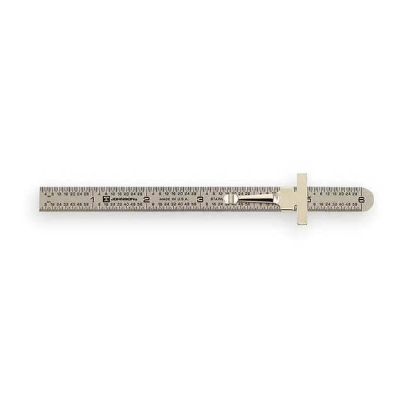 Johnson Level & Tool Rule,Pocket Clip,Metric,6 In 7203