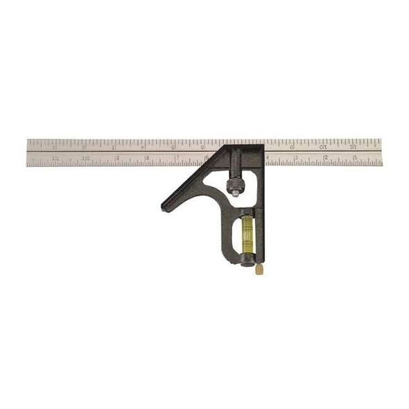 Johnson Level & Tool Combination Square,12 In,Zinc Steel Head 400EM