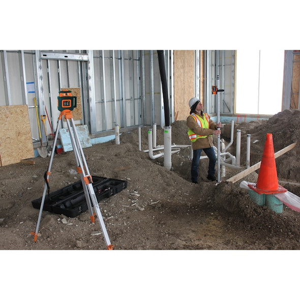 Johnson Level & Tool Tripod,5/8-11,48 to 60 In L,Aluminum 40-6335