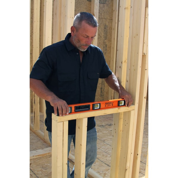 Johnson Level & Tool I-Beam Level,Number of Vials 3,24 in. L 1253-2400