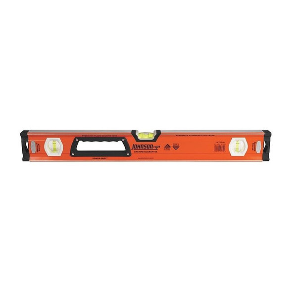 Johnson Level & Tool Box Level,Aluminum,24 in. L,Yellow 1717-2400