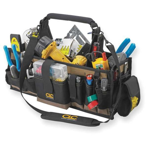 Clc Work Gear Tool Tote, Black, Polyester, 42 Pockets 1530