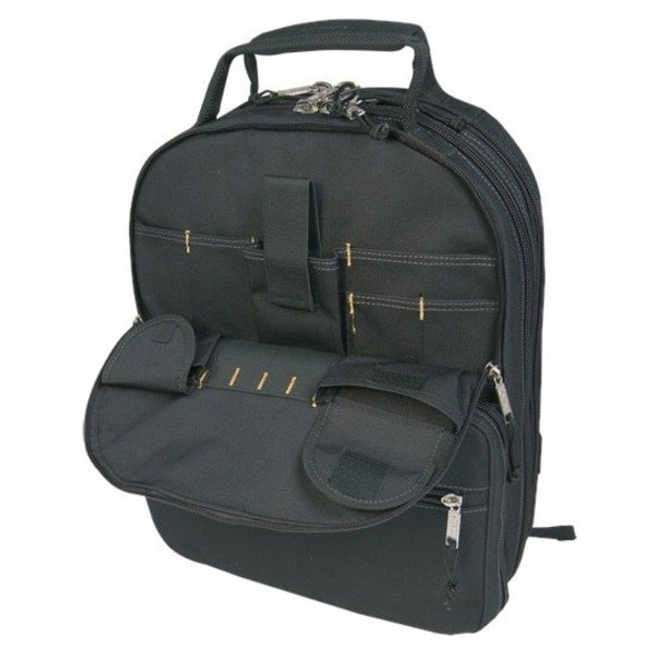 Clc Work Gear Tool Backpack, Black, Polyester, 75 Pockets 1132