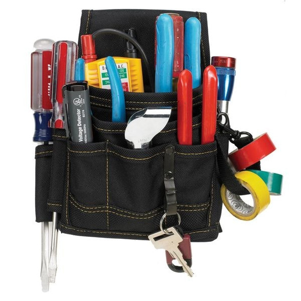 Clc Work Gear Tool Pouch, Tool Pouch, Black, Polyester, 9 Pockets 1503