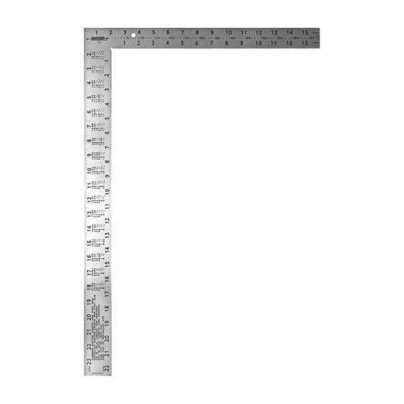 Framing Square, 24 in L x 2 in W Blade, 16 in Base, Steel, SAE