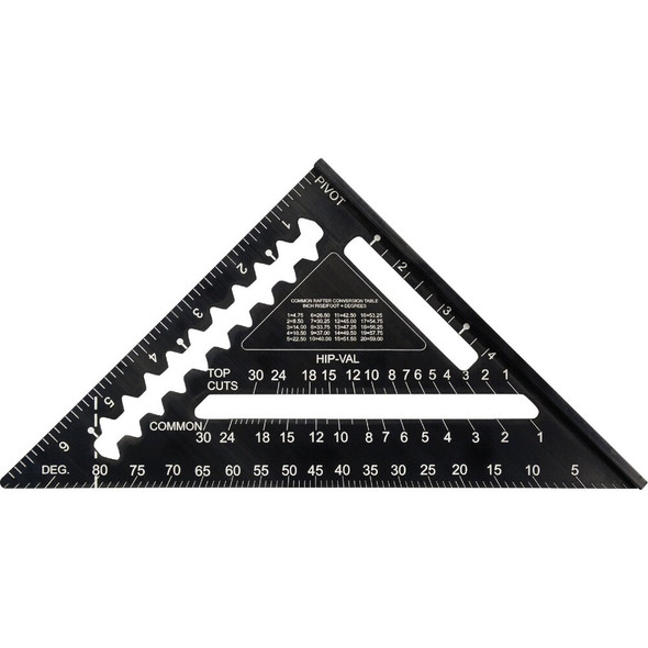 Johnson Level Johnny Square 7 In. Aluminum Professional Easy-Read Rafter Square 1904-0700 302082