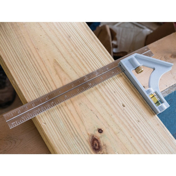 Johnson Level 12 In. English Structo-Cast Combination Square 415 365553
