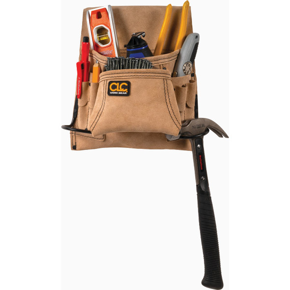 CLC 8-Pocket Suede Leaather Carpenter's Nail & Tool Bag I823X 375241